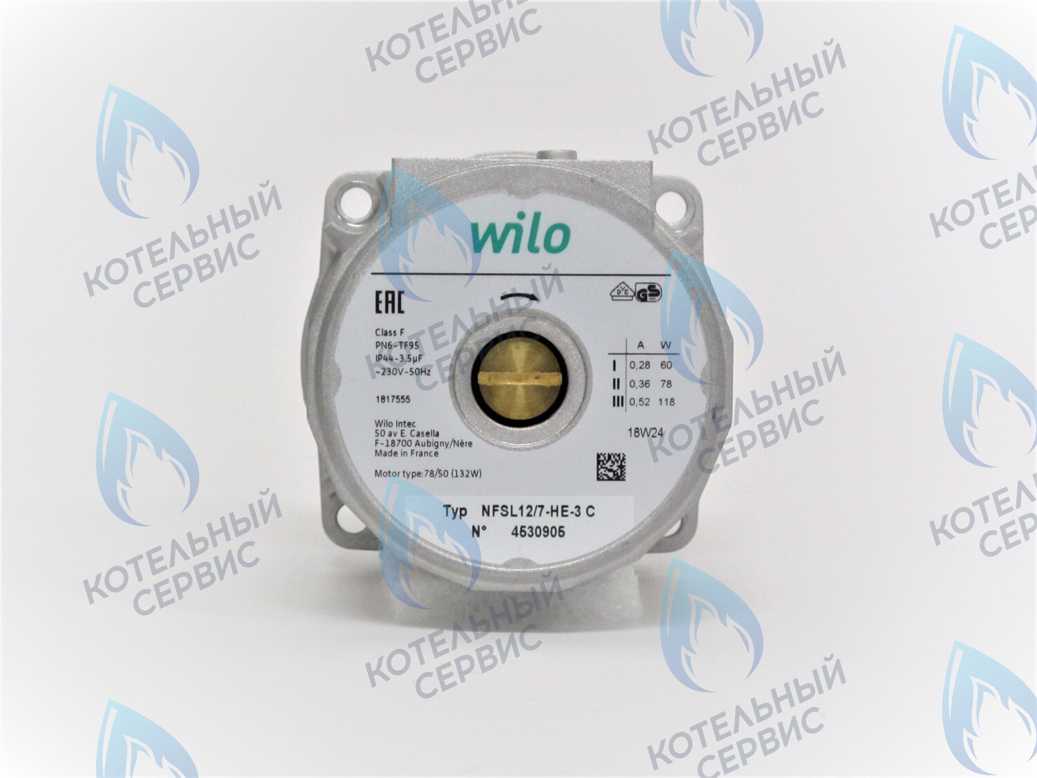Двигатель насоса (без улитки, без терминала) WILO NFSL 12/7 15/7 118w