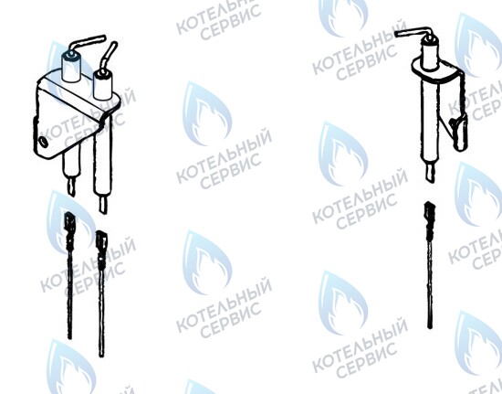Комплект электродов розжига с кабелями U02X-24K/U042-24K/ZSA/ZWA/ZWE BOSCH