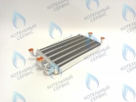 Теплообменник битермический 300мм 295мм (наружный-внутренний) подходит для Ferroli Domiproject C/F32D, Domina F28/32N (39842570, 37405890, 39842540, 37405900)