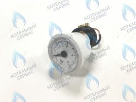 Манометр 36,5мм (синий циферблат) Elsotherm, KoreaStar, Gazeco, Ferroli, Haier, Hec, Alpenhoff, Optima/Style Roc, Electrolux, Oasis, BaltGaz, Polykraft, Italtherm