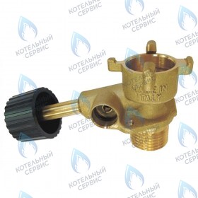 Патрубок входа ГВС c манометром и краном подпитки BAXI