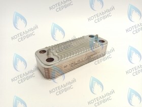 Теплообменник ГВС вторичный 16 пластин FERROLI, GAZECO, ROC, KOREASTAR