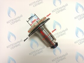 Втулка ротор насоса (по часовой стрелке) аналог WILO 12/4.1, 12/5, 15/5 (втулка 35мм, колесо 72/30мм)