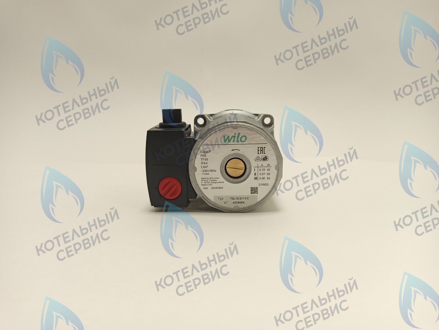 Двигатель насоса (против часовой стрелки) 12/6.7 BOSCH WBN2000/WBN6000, BUDERUS U072 35 кВт (87186450600) (аналог WILO TSL 12/6.7-3c)