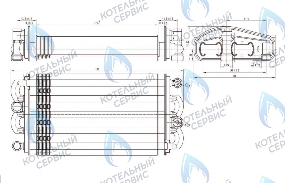 Теплообменник битермический FONDITAL Victoria Compact CTN 24 / NOVA FLORIDA Vela Compact CTN 24 AF