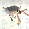 Теплообменник основной медный (первичный) в комплекте 2 трубки ARISTON ALTEAS X, CARES X, CLAS X, GENUS X, HS X