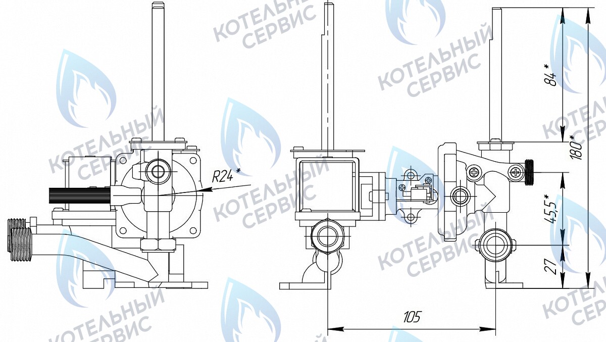 Блок газовой колонки газоводяной 10л Vektor Star, Нева-Транзит 2011