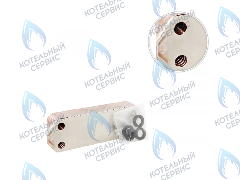 Теплообменник пластинчатый (вторичный) 14 пластин для котлов Viessmann Vitopend 100-W WH0A