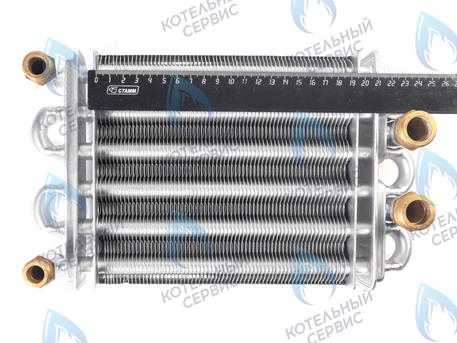 Теплообменник битермический  20см (196мм) 18 кВт HEC (10070004)