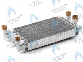 Теплообменник битермический 260мм 24кВт  Gazeco 24-T1/-C1 (до 05.2016) (02-4002), ROC(L44626)